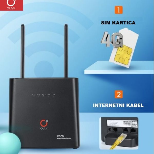 OLAX AX9 PRO 4G LTE Wi-Fi brezžični usmerjevalnik / 4G LTE modem