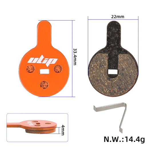 Dimenzije zavornih ploščic ULIP: 33,4 × 22 mm, debelina 4 mm